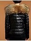 cheap Women&#039;s Fur &amp; Faux Fur Coats-Women&#039;s Daily / Going out Winter Patchwork V Neck Long Sleeve Faux Fur Classic Black XL / XXL / XXXL