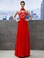 cheap Special Occasion Dresses-A-Line Beautiful Back Dress Holiday Cocktail Party Floor Length Sleeveless High Neck Chiffon with Appliques 2024