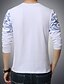 cheap Men&#039;s Casual T-shirts-Men&#039;s T shirt Tee White Black Navy Blue Long Sleeve Plus Size Daily Sports Print Tops Cotton Boho