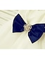 abordables Vestidos de dama de honor-Una línea de longitud de la rodilla vestido de niña de flores - cuello de tul con cuello sin mangas de encaje con la cinta