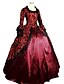 preiswerte Historiske kostymer og vintagekostymer-Maria Antonietta Rococo Victorian Medieval 18th Century Square Neck Dress Party Costume Masquerade Ball Gown Women&#039;s Lace Satin Lace Costume Emerald Green / Fuchsia Vintage Cosplay Party Prom Long