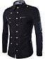 cheap Men&#039;s Tuxedo Shirts-Men&#039;s Shirt Solid Colored Classic Collar Wine Black Army Green Navy Blue Long Sleeve Daily Basic Slim Tops Military