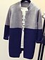 ieftine Outerwear Damă-Pentru femei Peteci Manșon Lung Lung Cardigan Pulover pulovere Toamnă Bumbac Galben / Gri