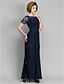 preiswerte Kleider für die Brautmutter-Sheath / Column Bateau Neck Floor Length Chiffon Mother of the Bride Dress with Beading / Ruched by LAN TING BRIDE®