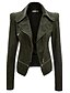 cheap Women&#039;s Furs &amp; Leathers-Women&#039;s Street chic Leather Jacket-Solid Colored