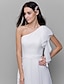 cheap Bridesmaid Dresses-A-Line Bridesmaid Dress One Shoulder Sleeveless Knee Length Chiffon with Sash / Ribbon / Pleats