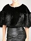 olcso Női szőrme és műszőrme kabátok-Női Tél Cloak / Capes Napi Vintage Rövid Egyszínű Fekete Egy méret