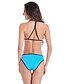 abordables Maillots de Bain Femme &amp; Bikinis-Femme Sportif / Blocs de Couleur Licou Bleu Rose Rose foncé Bikinis Maillots de Bain - Couleur Pleine L XL XXL / Sans Armature / Bretelles Croisées / Soutien-gorge Rembourré