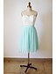 cheap Bridesmaid Dresses-A-Line Bridesmaid Dress Sweetheart Sleeveless Knee Length Chiffon / Lace with Sash / Ribbon 2022