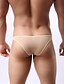 billiga Underkläder för män-Herr Kalsong 1 st. Underkläder Solid färg Syntetiskt siden Super sexig Vit Svart Rosa M L XL