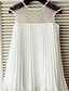 cheap Flower Girl Dresses-A-Line Knee Length Flower Girl Dress Wedding Cute Prom Dress Chiffon with Beading Fit 3-16 Years