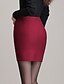 olcso Női szoknyák-Női Extra méret Bodycon Munka Szoknyák - Egyszínű Réteges