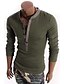 cheap Men&#039;s Tops-Men&#039;s Plus Size T-shirt - Solid Colored Army Green XL / Long Sleeve