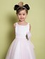 cheap Flower Girl Dresses-A-Line Ankle Length Flower Girl Dress - Tulle Sleeveless Scoop Neck with Flower by LAN TING BRIDE®