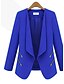 ieftine Sacouri și costume de damă-Pentru femei Toamnă Regular Blazer, Mată Guler Cămașă Manșon Lung Alb / Negru / Albastru M / L / XL