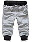 abordables Pantalons Homme-Homme Mince / Short Pantalon - Couleur Pleine Noir