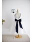 cheap Flower Girl Dresses-A-Line Knee Length Flower Girl Dress - Satin Tulle Sleeveless Scoop Neck with Ribbon