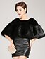 olcso Női szőrme és műszőrme kabátok-Női Tél Cloak / Capes Napi Vintage Rövid Egyszínű Fekete Egy méret