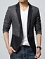 abordables Blazers &amp; Costumes Homme-Blazer Grandes Tailles Homme-Couleur Pleine / Manches Longues / Travail