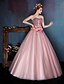 cheap Evening Dresses-Ball Gown Floral Formal Evening Dress Sweetheart Neckline Sleeveless Floor Length Satin Tulle with Beading Flower 2020