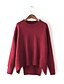 cheap Women&#039;s Sweaters-Women&#039;s Solid Red / Black / Gray Pullover , Casual Long Sleeve
