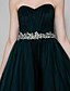ieftine Rochii de Ocazii Speciale-A-Line Plus Size Dress Holiday Knee Length Sleeveless Sweetheart Neckline Tulle with Side Draping 2022