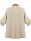 cheap Women&#039;s Blazer&amp;Suits-Women&#039;s Casual / Daily Spring / Fall Plus Size Regular Jacket, Solid Colored Cowl Long Sleeve Navy Blue / Pink / Khaki XXXL / 4XL / XXXXXL