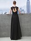 cheap Evening Dresses-A-Line Minimalist Open Back Holiday Cocktail Party Formal Evening Dress Sweetheart Neckline Sleeveless Floor Length Chiffon with Lace Criss Cross 2021