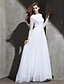 Χαμηλού Κόστους Νυφικά Φορέματα-Γραμμή Α Φορεματα για γαμο Με Κόσμημα Ουρά Τούλι Μπούστο δαντέλα Μακρυμάνικο Σι-θρου με Ζώνη / Κορδέλα Κουμπί 2022