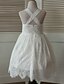 cheap Flower Girl Dresses-A-Line Tea Length Flower Girl Dress - Cotton Lace Sleeveless Straps with Lace