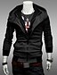 baratos Camisola para Homem-Homens Tamanhos Grandes Manga Longa Jacket Hoodie Sólido / Outono