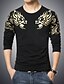 cheap Men&#039;s Casual T-shirts-Men&#039;s T shirt Tee White Black Navy Blue Long Sleeve Plus Size Daily Sports Print Tops Cotton Boho