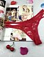 abordables Panties-Mujer Jacquard Panti Ultrasexy Tanga, Algodón Poliéster Nailon Encaje Beige Morado Fucsia Rojo Azul Real