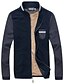 cheap Men&#039;s Outerwear-Men&#039;s Basic Jacket - Solid Colored Stand / Long Sleeve