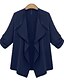 cheap Women&#039;s Blazer&amp;Suits-Women&#039;s Casual / Daily Spring / Fall Plus Size Regular Jacket, Solid Colored Cowl Long Sleeve Navy Blue / Pink / Khaki XXXL / 4XL / XXXXXL