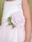 cheap Flower Girl Dresses-A-Line Ankle Length Flower Girl Dress - Tulle Sleeveless Scoop Neck with Flower by LAN TING BRIDE®