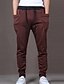 cheap Sweatpants-Men&#039;s Active Sweatpants Relaxed Trousers Artistic Style Solid Colored Full Length Sport Casual Sports Cotton Active Slim Wine Black Stretchy / Weekend