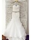 cheap Wedding Dresses-Wedding Dresses Sweep / Brush Train Mermaid / Trumpet Sleeveless Sweetheart Organza With Ruched Beading 2023 Bridal Gowns