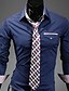cheap Men&#039;s Tops-Men&#039;s Shirt - Solid Colored / Color Block Black L / Long Sleeve