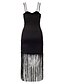 cheap Women&#039;s Dresses-Women&#039;s Bodycon Dress - Solid Colored Lace / Backless / Tassel Strap / Boat Neck