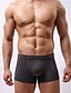 cheap Men&#039;s Briefs Underwear-Men&#039;s Super Sexy Boxer Briefs Solid Colored 1 Piece White Black Purple L XL XXL