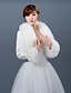 cheap Wraps &amp; Shawls-Long Sleeve Coats / Jackets Faux Fur Wedding Wedding  Wraps / Fur Wraps With