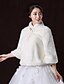 cheap Wraps &amp; Shawls-Long Sleeve Faux Fur Wedding / Party Evening Wedding  Wraps / Fur Wraps / Fur Coats With Button Coats / Jackets