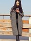 cheap Women&#039;s Coats &amp; Trench Coats-Winter Women&#039;s Solid Color Brown / Gray Coats &amp; Jackets , Sexy / Party Tailored Collar Long Sleeve