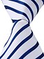 cheap Men&#039;s Accessories-White Dark Blue Stripes Jacquard Silk Leisure Men Necktie