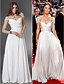 cheap Prom Dresses-A-Line Minimalist Dress Prom Floor Length Short Sleeve V Neck Chiffon with Sash / Ribbon Ruched 2022 / Formal Evening