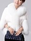 cheap Women&#039;s Fur &amp; Faux Fur Coats-Women Fox Fur / Rex Rabbit Fur / Faux Fur Top , Lined Wool-like fur shawl cloak