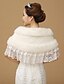 cheap Wraps &amp; Shawls-The new luxury imitation fox fur the bride wedding dress wool shawls White winter warm shawl