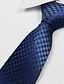 cheap Men&#039;s Accessories-Blue Rhombic Pattern Polyester Yarn Arrow Type Tie Necktie