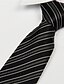 cheap Men&#039;s Accessories-Black White Gray Striped Men Business Occupational Tie
